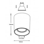 Foco superficie redondo orientable Blanco para Lámpara GU10/MR16 ECO