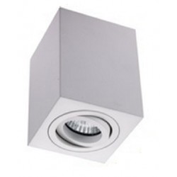 Foco superficie cuadrado 90*90*115mm orientable Blanco para Lámpara GU10/MR16