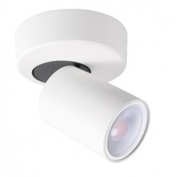 Foco superficie base redonda basculante y orientable Blanco para 1 Lámpara GU10