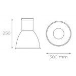Campana LED Decorativa 28W, Especial Pescadería