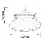Campana LED UFO PRO 100W 15000Lm, driver Meanwell