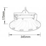 Campana LED UFO PRO 200W 30000Lm, driver Meanwell