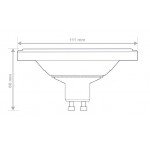 Lámpara LED AR111 GU10 13W 24º 960lm