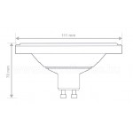 Lámpara LED AR111 GU10 12W 230V 36º 960lm