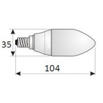 Lámpara LED Vela Opal E14 5W Regulable