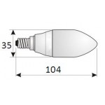 Lámpara LED Vela Opal E14 6W