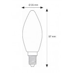 Lámpara LED Vela Lisa Mate E14 4W Glass