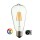 Lámpara LED Edison ST58 Clara E27 7,5W Filamento 2700ºK CRI90 Regulable