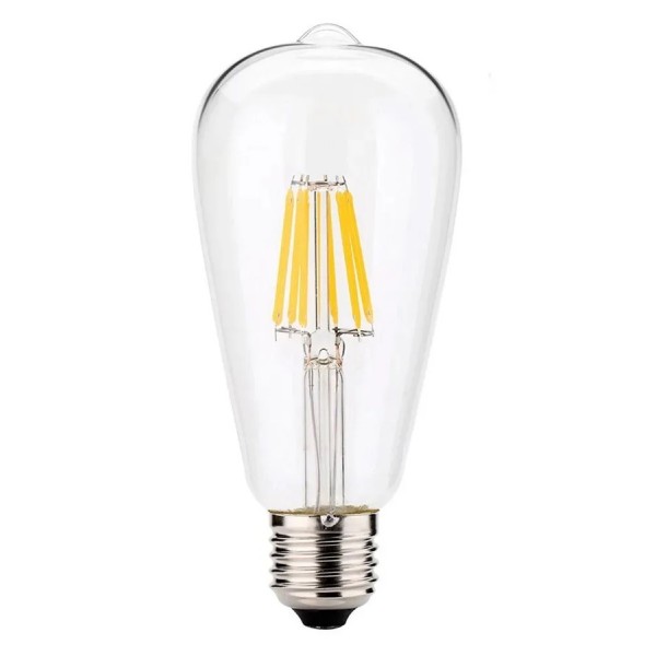 Lámpara LED Edison ST64 Clara E27 10W Filamento 6500ºK