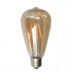 Lámpara LED Edison ST64 Gold E27 4W Filamento 1800ºK