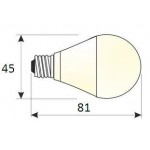 Lámpara LED Esferica E27 12V DC 5W Opal