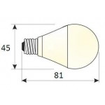 Lámpara LED Esferica E27 24V DC 5W Opal