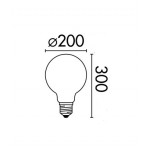 Lámpara LED Globe G200 Gold E27 8W Filamento 1800ºK Regulable