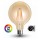 Lámpara LED Globo 125mm Gold E27 7W Filamento 2500ºK CRI90 Regulable