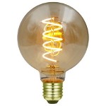 Lámpara LED Globo 125mm Gold E27 4W 2200ºk Filamento Espiral Vertical
