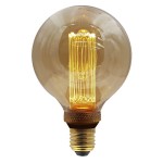 Lámpara LED Globo 95mm Gold E27 3,5W 2500ºK Filamento ZZ regulable