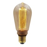 Lámpara LED Edison ST64 Gold E27 3,5W Filamento 1800ºK Filamento ZZ regulable
