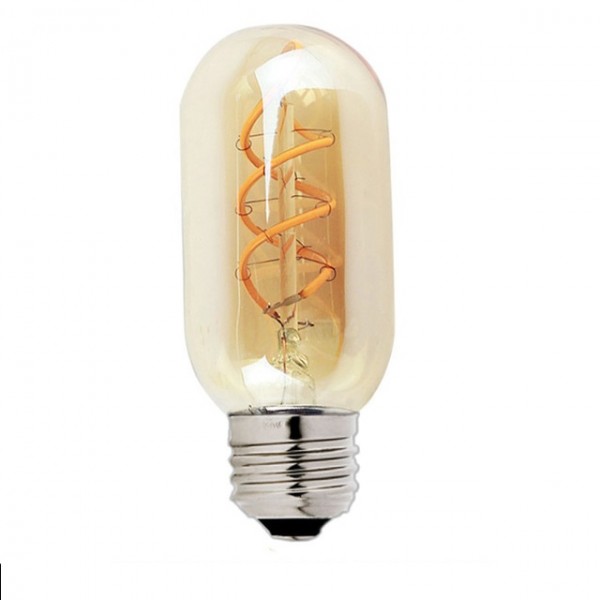 Lámpara LED Tubular T38 Gold E27 4W Filamento Espiral CRI90