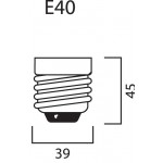 Lámpara LED Globo E40 50W Luz Blanca (Ideal Campanas)