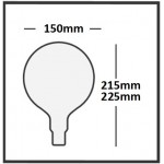 Lámpara LED Globe G150 Clara E40 10W Filamento Trenzado 2200ºK Regulable