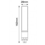 Lámpara LED PL G24 1100LM 10W Blanco Neutro