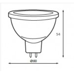 Lámpara LED GU5,3 MR16 SMD 5W 110º