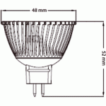 Lámpara LED MR16 6W Blanca Cálida, Bridgelux