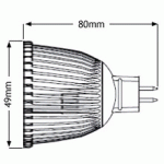 Lámpara LED MR16 6W Blanca Neutra, Brdgelux