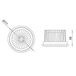 Módulo LED AR111 111X68mm 19W 45º CRI90