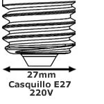 Lámpara LED PAR38 E27 15W 230V, angulo 120º IP65, colores