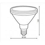 Lámpara LED PAR38 E27 15W 230V Blanco Cálido IP65