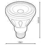 Lámpara LED PAR20 COB E27 8W 230V