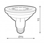 Lámpara LED PAR30 SMD E27 10W 230V 35º