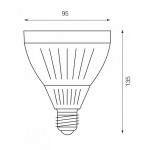 Lámpara LED PAR30 E27 30W 230V 45º