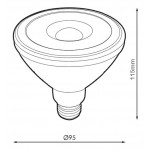 Lámpara LED PAR30 COB E27 12W 230V