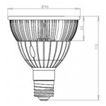 Lámpara LED PAR30 E27 9W Blanca Fría , Bridgelux