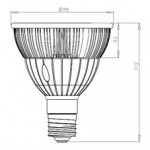 Lámpara LED PAR30 E27 9W Blanca Fría , Bridgelux