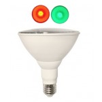 Lámpara LED PAR38 E27 18W 230V, ángulo 125º Colores