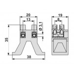 Portalámpara regleta con soporte para tubo LED o fluorescente G13