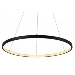 Lámpara Colgante Circular Aluminio ANELL 600mm LED 27W con cable y florón, en Blanco, Negro ó Dorado