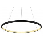 Lámpara Colgante Circular Aluminio ANELL 600mm LED 27W con cable y florón, en Blanco, Negro ó Dorado