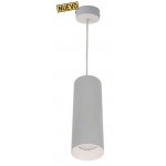 Lámpara Colgante Redonda Aluminio H180 con p/lampara GU10, 1,5 mts. cable y florón