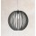 Lámpara Colgante Vintage Globo Madera Café con p/lampara E27, cable y florón