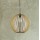 Lámpara Colgante Vintage Globo Madera Natural con p/lampara E27, cable y florón