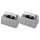 Portalámparas (set 2ud) linestra 1 polo para Linestra 2 casquillos Plata