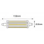 Lámpara LED R7s 118mm diámetro 28mm 230V 14W 1840Lm Regulable