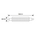 Lámpara LED R7s 118mm diámetro 24mm 230V 10W 950Lm Regulable