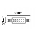 Lámpara LED R7s 78mm diámetro 23mm 230V 7W 700lm