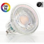 Lámpara LED GU10 COB Cristal 6W 48º Retro CRI90 Regulable