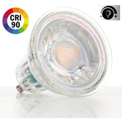 Lámpara LED GU10 COB Cristal 6W 48º Retro CRI90 Regulable